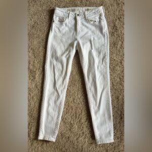 Anthropologie Pilcro and Letterpress High-rise White Skinny Jean / Size 26